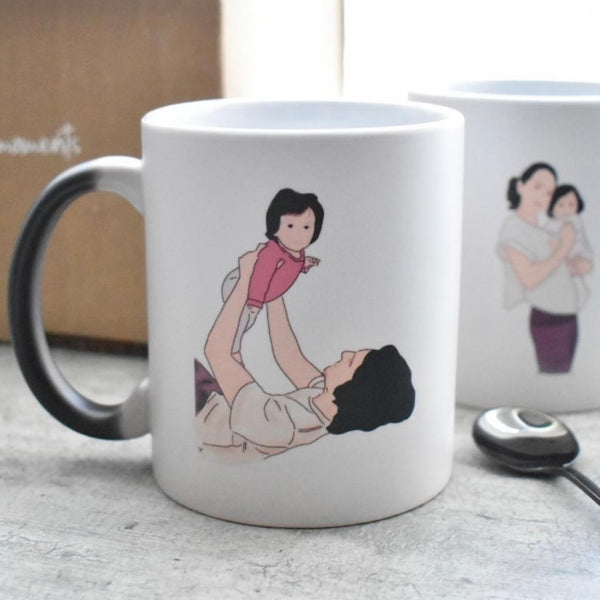Ilustración digital en taza
